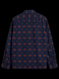 Outlet Scotch & Soda Printed seersucker shirt