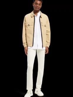 Discount Scotch & Soda Regular fit cotton linen shirt White