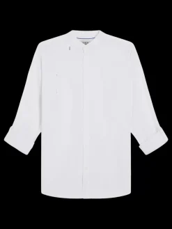 Discount Scotch & Soda Regular fit cotton linen shirt White