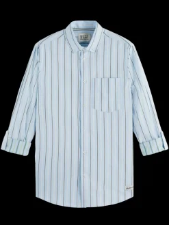 Hot Scotch & Soda Regular fit dobby stripe shirt