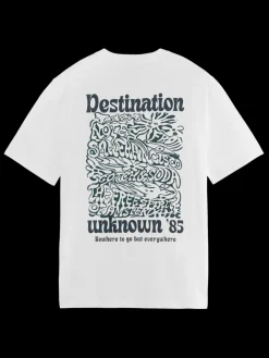 Outlet Scotch & Soda REGULAR FIT FRONT BACK ARTWORK T-SHIRT