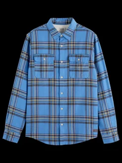 Sale Scotch & Soda REGULAR FIT MULTICOLOURED FLANNEL CHECK SHIRT