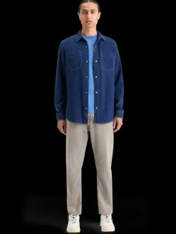 Discount Scotch & Soda REGULAR FIT PREMIUM TWILL WASHED SHIRT Indigo