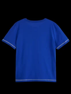 Fashion Scotch & Soda Regular fit t-shirt with flatlock detail ElectricBlue