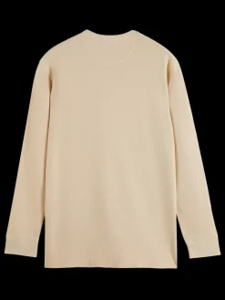 Outlet Scotch & Soda Regular fit waffle t-shirt ls