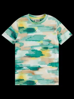 Sale Scotch & Soda REGULAR-FIT ALLOVER PRINTED T-SHIRT FreeSpiritCamo