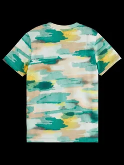 Sale Scotch & Soda REGULAR-FIT ALLOVER PRINTED T-SHIRT FreeSpiritCamo
