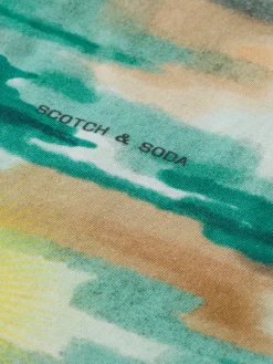 Sale Scotch & Soda REGULAR-FIT ALLOVER PRINTED T-SHIRT FreeSpiritCamo
