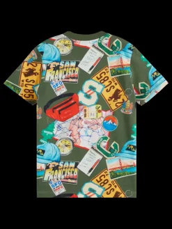 Fashion Scotch & Soda Regular-fit allover printed t-shirt SouvenirPrintColourful