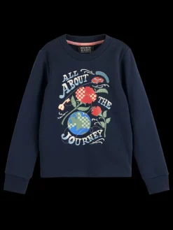 Fashion Scotch & Soda REGULAR-FIT ARTWORK CREWNECK Night