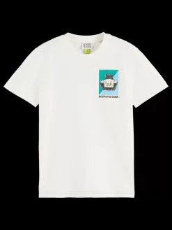 New Scotch & Soda REGULAR-FIT ARTWORK T-SHIRT OffWhite