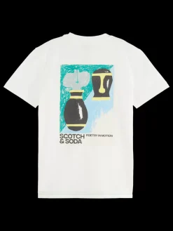 New Scotch & Soda REGULAR-FIT ARTWORK T-SHIRT OffWhite