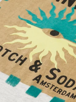 Sale Scotch & Soda REGULAR-FIT ARTWORK T-SHIRT LightGreyMelange