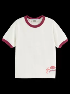 Clearance Scotch & Soda REGULAR-FIT ARTWORK T-SHIRT OffWhite