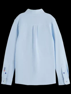 New Scotch & Soda REGULAR-FIT PIQUE SHIRT FreshBlue