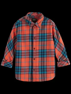 Outlet Scotch & Soda REGULAR-FIT YARN-DYED CHECKED FLANNEL SHIRT