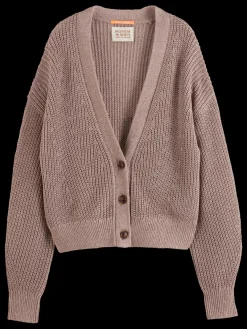 Discount Scotch & Soda RELAXED FIT BOXY CARDIGAN Seastone