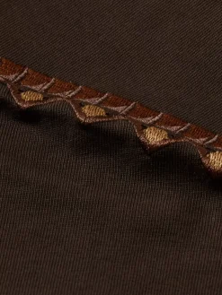 Online Scotch & Soda RELAXED FIT EMBROIDERY T-SHIRT Coffee