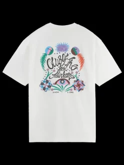 Sale Scotch & Soda RELAXED FIT FRONT BACK ARTWORK T-SHIRT