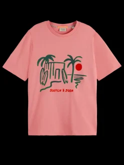 Best Scotch & Soda RELAXED FIT GRAPHIC T-SHIRT Peachy