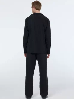 Clearance Scotch & Soda Relaxed fit jacquard sateen shirt Black