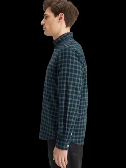 Online Scotch & Soda Relaxed fit lightweight flannel check shirt GreenCheck
