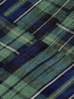 Online Scotch & Soda Relaxed fit patchwork shirt NavyCheck