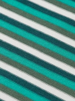Outlet Scotch & Soda RELAXED FIT STRUCTURE STRIPE T-SHIRT GreenWhiteMultiStripe