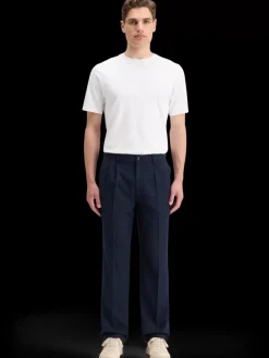 Sale Scotch & Soda RELAXED STRAIGHT FIT PLEATED WOOL BLEND CHINO Night
