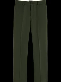 Online Scotch & Soda Relaxed straight fit wool-blend chino HeritageGreen