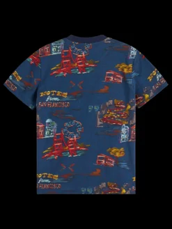 Discount Scotch & Soda Relaxed-fit allover printed t-shirt TravelNotes