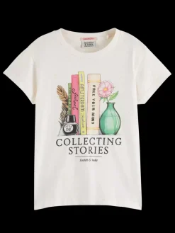 Sale Scotch & Soda RELAXED-FIT ARTWORK T-SHIRT Swan