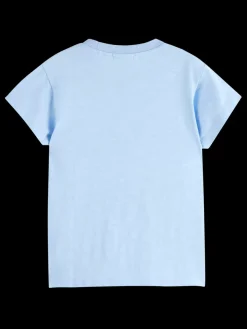 Sale Scotch & Soda RELAXED-FIT ARTWORK T-SHIRT PacificBlue