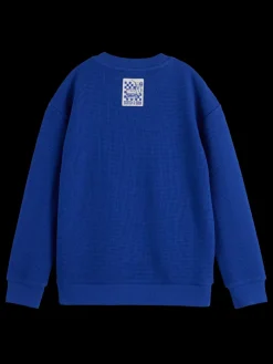 Hot Scotch & Soda RELAXED-FIT STRUCTURED CREWNECK SWEAT RoadTripBlue