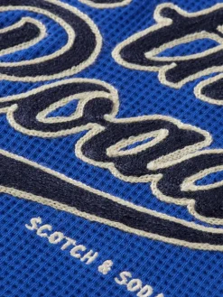 Hot Scotch & Soda RELAXED-FIT STRUCTURED CREWNECK SWEAT RoadTripBlue