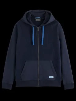 Best Scotch & Soda Reverse terry zip through hoodie Night
