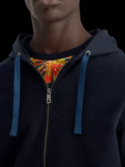 Best Scotch & Soda Reverse terry zip through hoodie Night