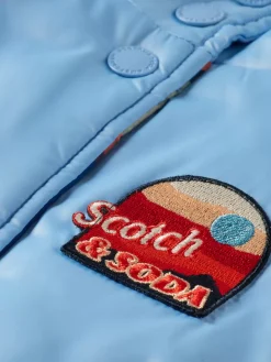 Sale Scotch & Soda REVERSIBLE CROPPED BODYWARMER PacificBlue