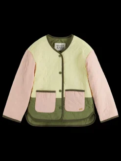 Online Scotch & Soda REVERSIBLE LIGHT PADDED JACKET MilitaryColourblock