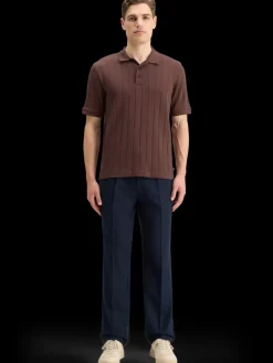 Fashion Scotch & Soda RIB KNITTED POLO RichMahogany