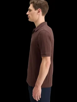 Fashion Scotch & Soda RIB KNITTED POLO RichMahogany