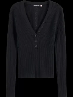 New Scotch & Soda RIBBED FITTED PULLOVER