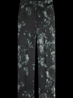 Fashion Scotch & Soda Ripple floral jacquard straight leg pant NieuwBlossomPrintParkgreen