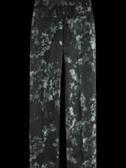 Fashion Scotch & Soda Ripple floral jacquard straight leg pant NieuwBlossomPrintParkgreen