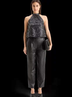 Online Scotch & Soda ROBYN NAPPA LEATHER PANT EveningBlack