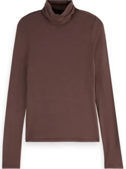 Discount Scotch & Soda ROLL UP NECK LONG SLEEVE T-SHIRT
