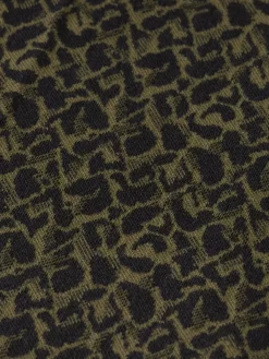 Online Scotch & Soda ROSE - HIGH RISE JERSEY TAILORED PANT ClassicGreenMelangeLeopardJacquard