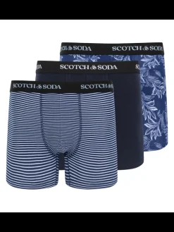 Outlet Scotch & Soda SCOTCH & SODA MEN'S UNDERWEAR SS24 - 3PK COTTON STRETCH TRUNK (PRINT)