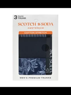 Outlet Scotch & Soda SCOTCH & SODA MEN'S UNDERWEAR SS24 - 3PK COTTON STRETCH TRUNK (PRINT)