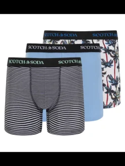 Outlet Scotch & Soda SCOTCH & SODA MEN'S UNDERWEAR SS24 - 3PK COTTON STRETCH TRUNK (PRINT)